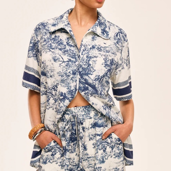 Commense Blue and White Women Shorts NWT - Picture 3 of 12